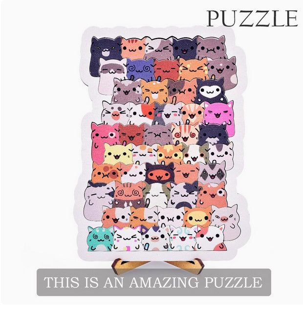 🐾Cat Shaped Wooden Jigsaw Puzzle