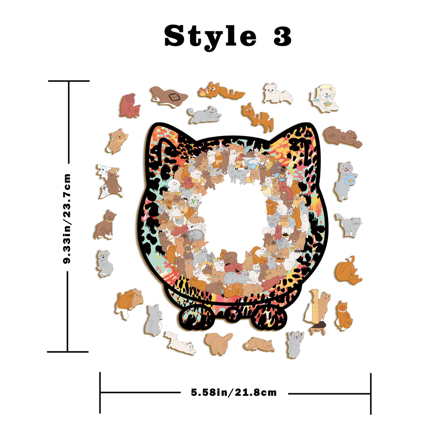 ๐49% OFF๐
135-Piece Morandi-Colored Cat Shaped Tray Wooden Jigsaw Puzzle