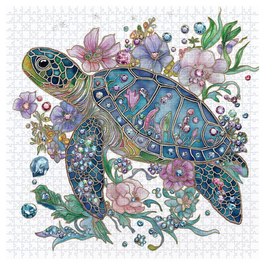 Shining Turtle Wooden Jigsaw Puzzle 1000 Pieces