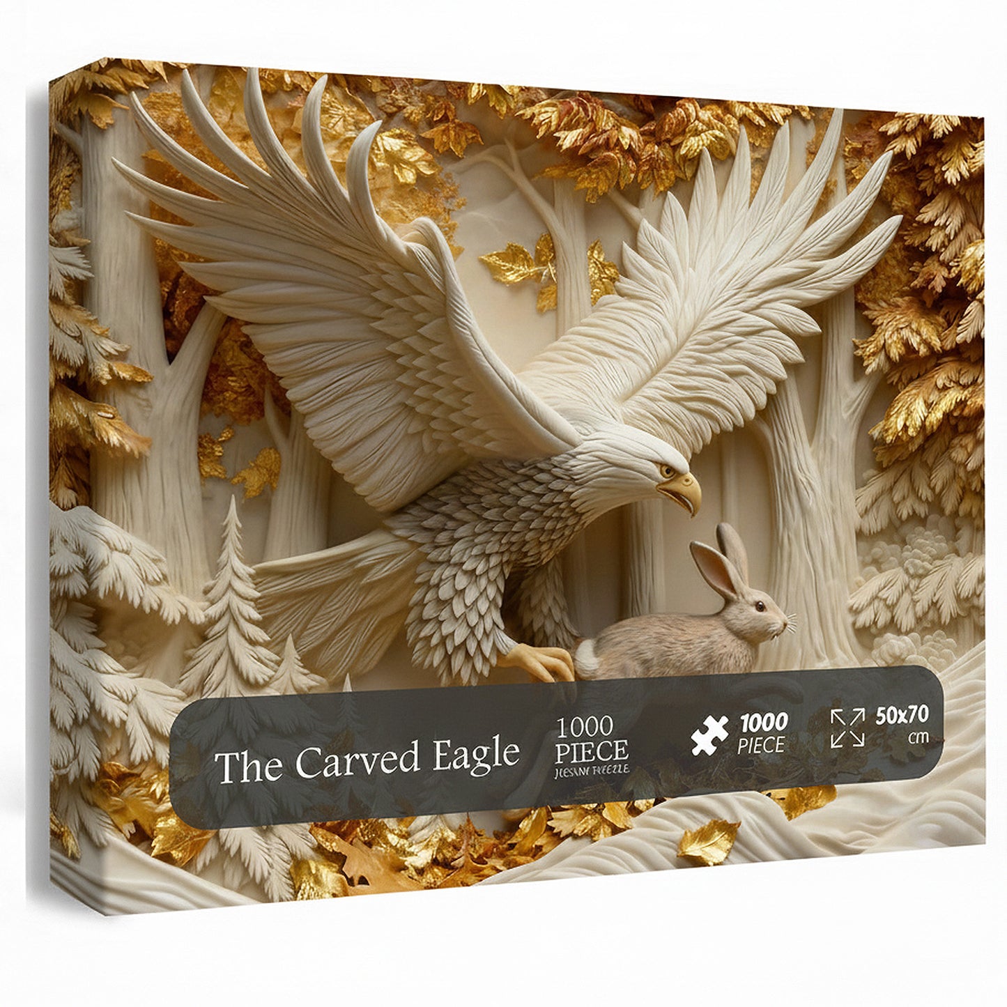 Hunting a Bald Eagle Wooden Jigsaw Puzzle 1000 Pieces