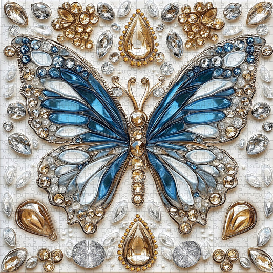 Butterfly's Crystal Symphony Wooden Jigsaw Puzzle 1000 Pieces