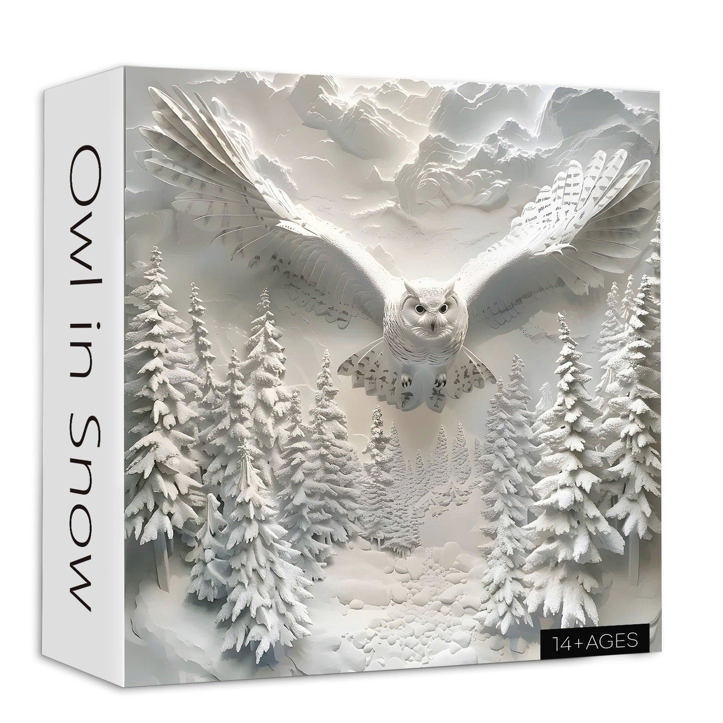 Owl In Snow Wooden Jigsaw Puzzle 1000 Pieces