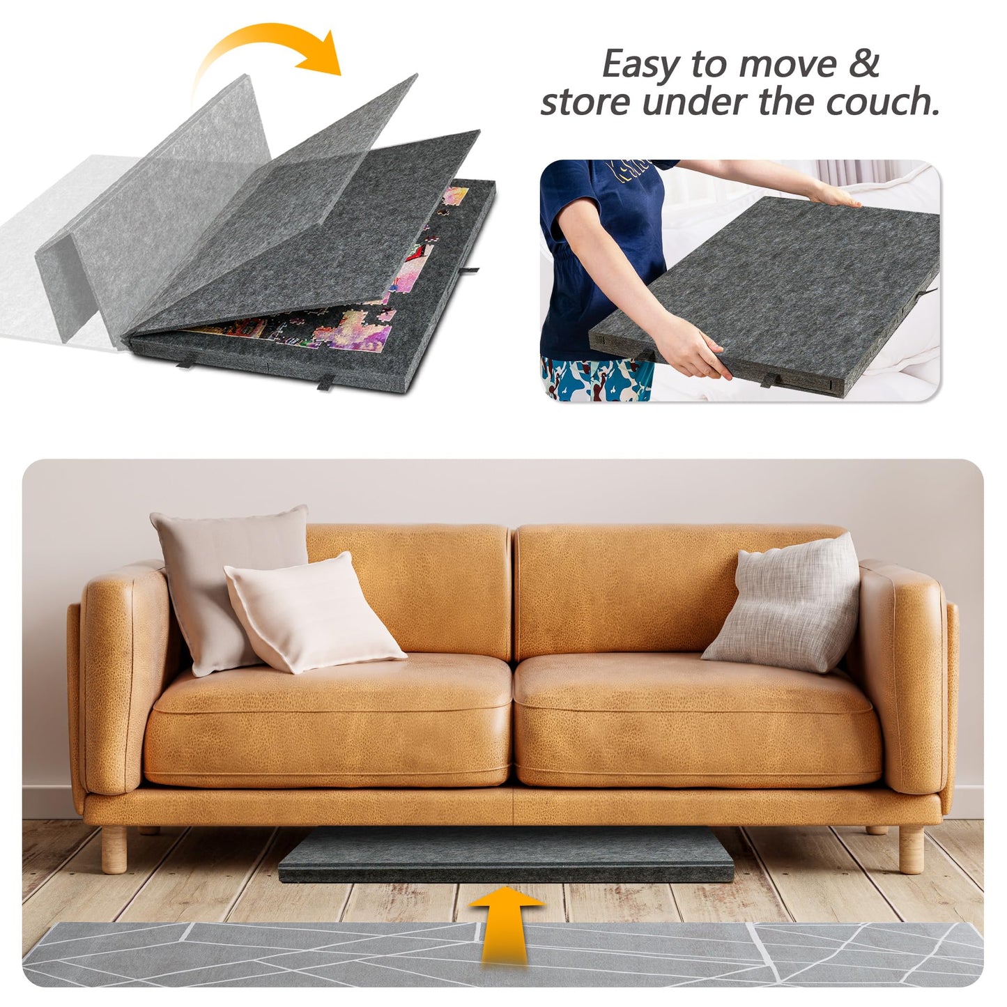 Tilting Puzzle Board with 2-in-1 Designed Stand & Cover