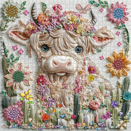 Elegant Cow Wooden Jigsaw Puzzle 1000 Pieces
