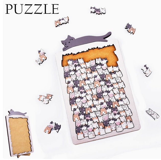 🐾Cat Shaped Wooden Jigsaw Puzzle