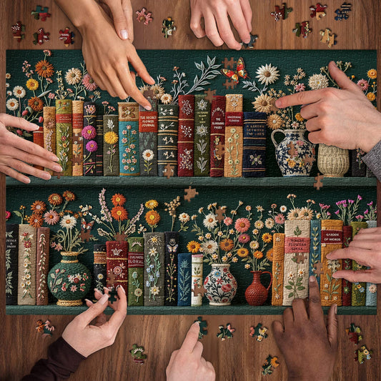 Blooming Bookshelf Jigsaw Puzzles 1000 Pieces