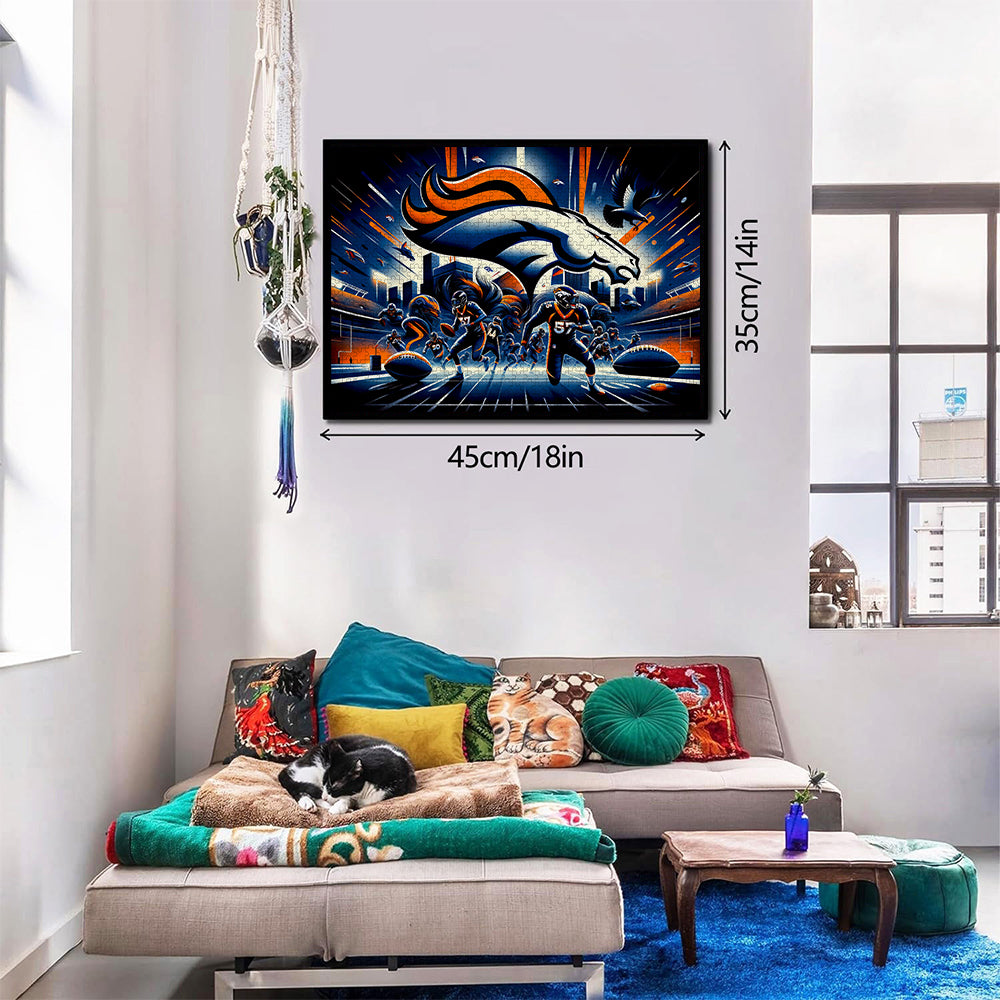 Denver Broncos NFL | 1000-Piece Wooden Jigsaw Puzzle