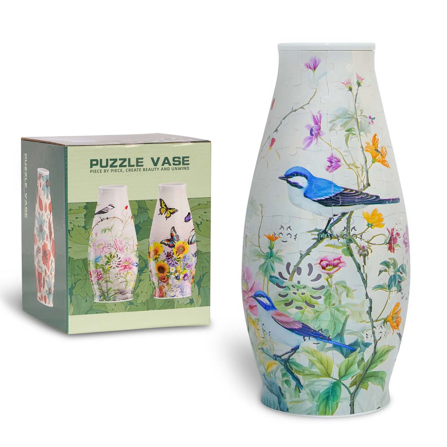 Unique 3D Puzzle Flowers Vases With Led Lights