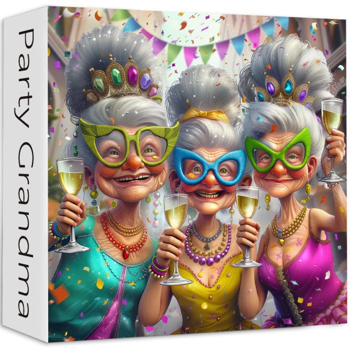 Party Grandma | 1000-Piece Wooden Jigsaw Puzzle