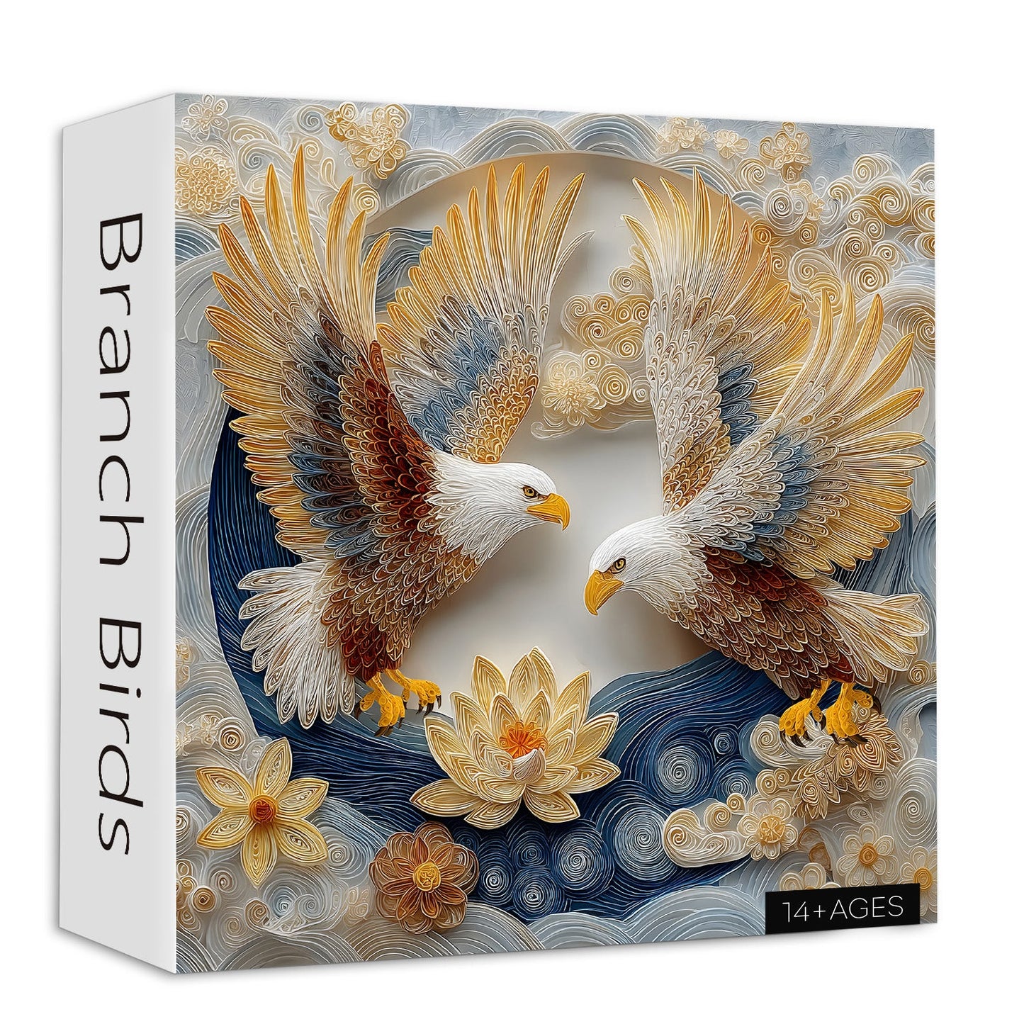 Quilled Twin Eagles | 1000-Piece Wooden Jigsaw Puzzle