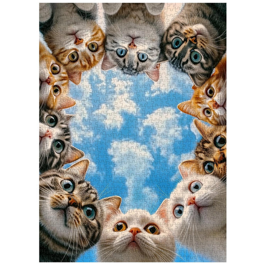 Funny Cats Wooden Jigsaw Puzzle 1000 Pcs