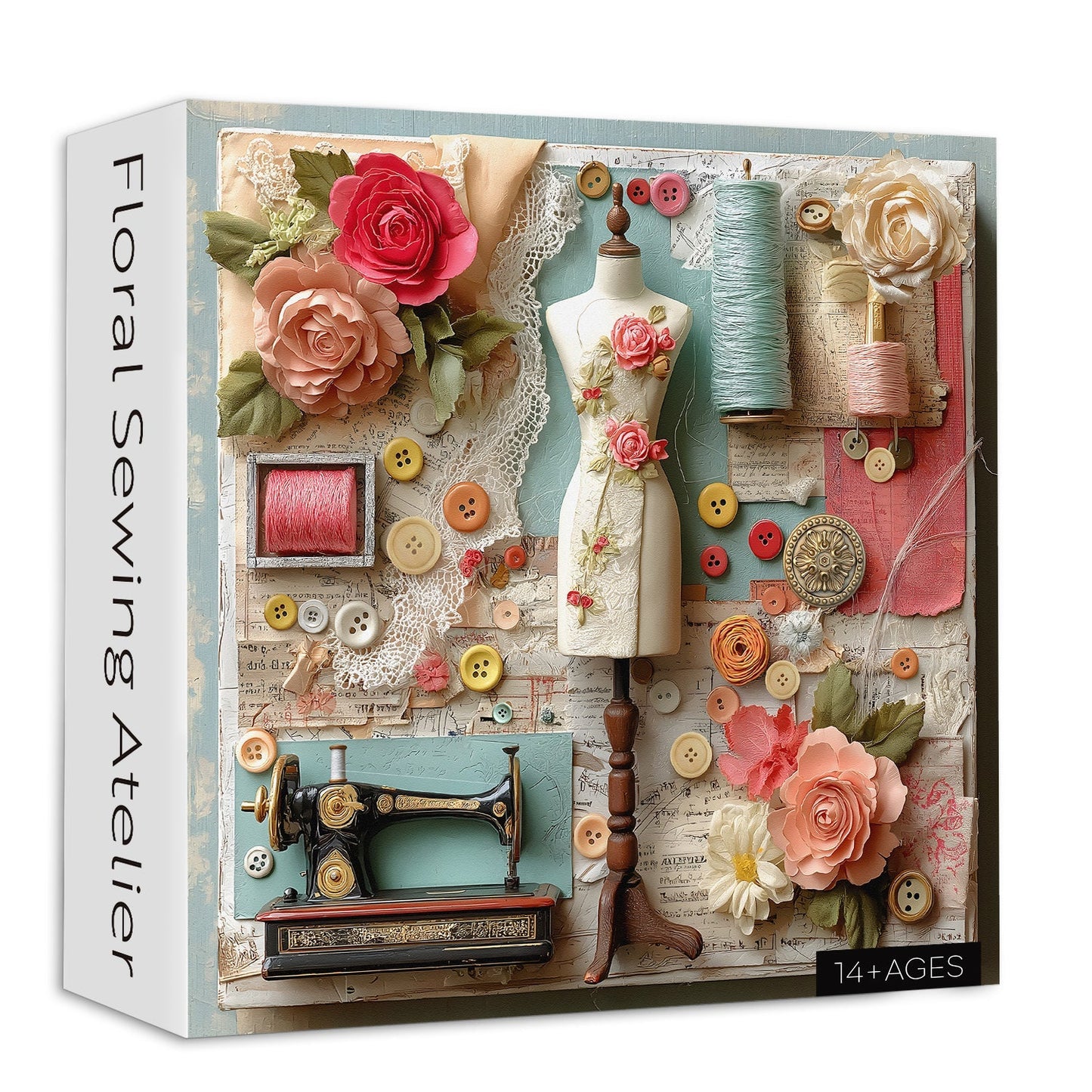 Floral Sewing Atelier | 1000-Piece Wooden Jigsaw Puzzle