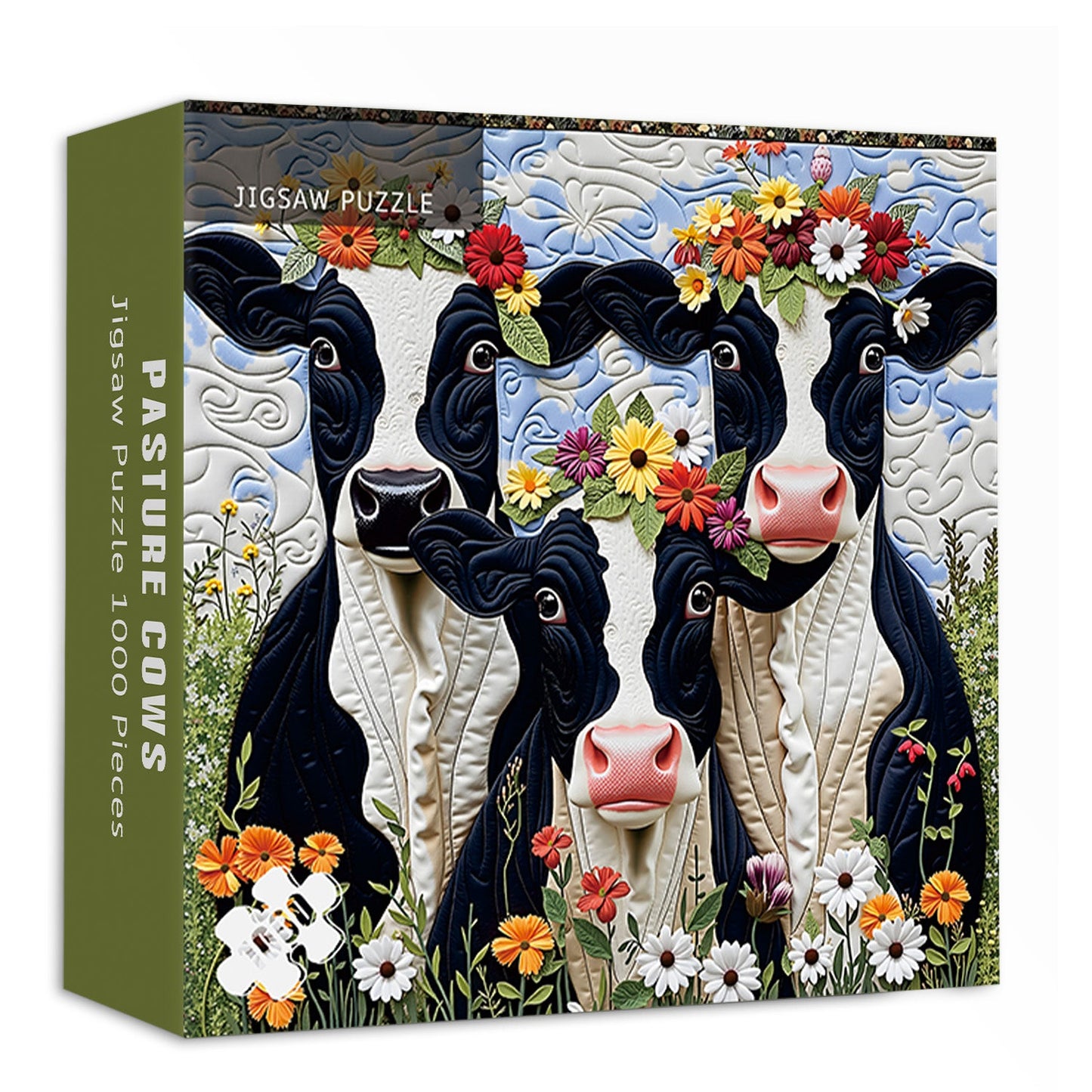 Pasture Cows | 1000-Piece Wooden Jigsaw Puzzle