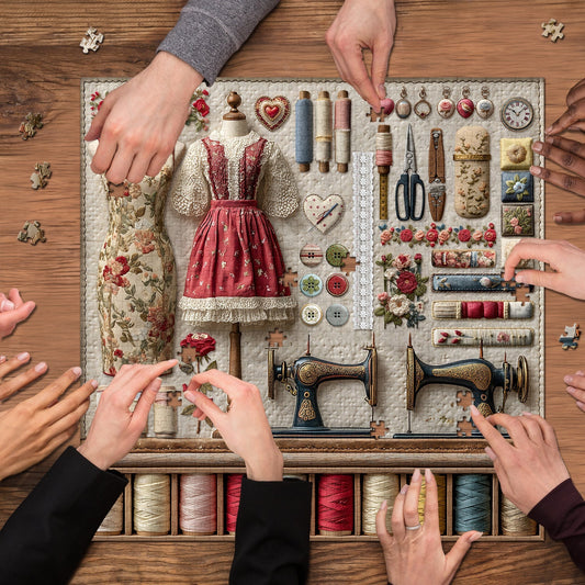 Tailor's Treasures | 1000 Pcs Wooden Jigsaw Puzzle