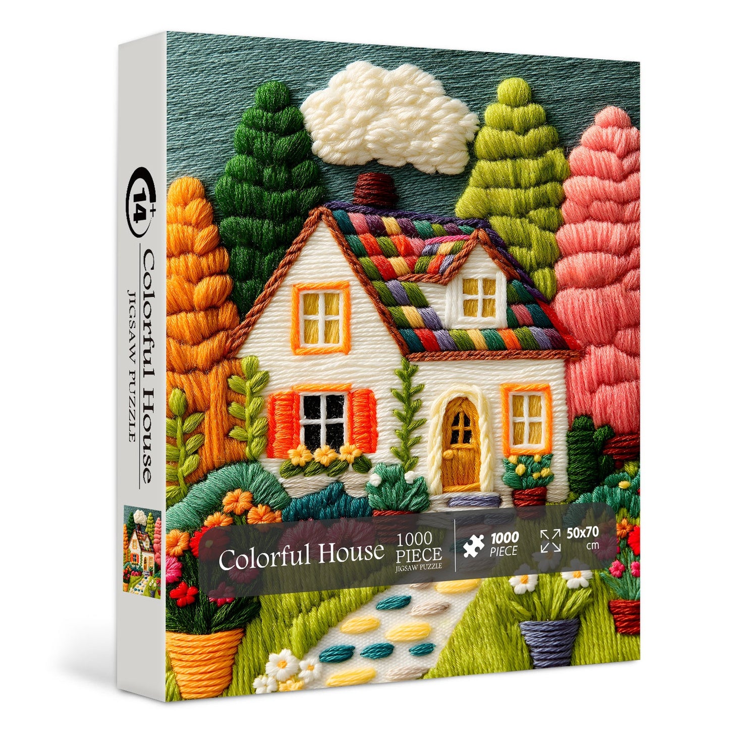 Colorful House | 1000-Piece Wooden Jigsaw Puzzle