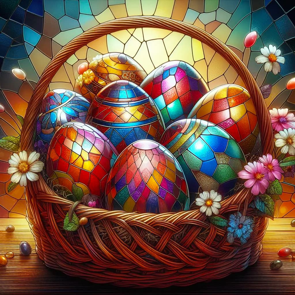 Easter Egg In Basket | 1000-Piece Wooden Jigsaw Puzzle