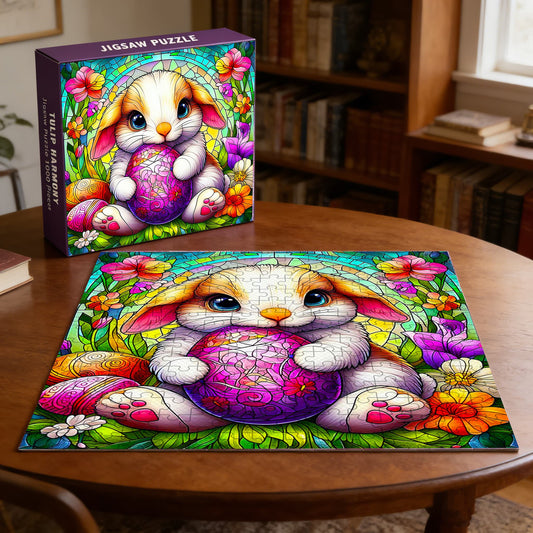 Home Garden Easter Bunny | 1000-Piece Wooden Jigsaw Puzzle