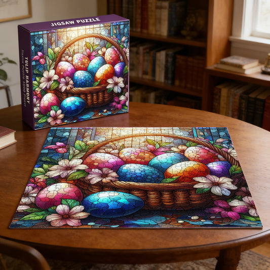 Easter Basket | 1000-Piece Wooden Jigsaw Puzzle
