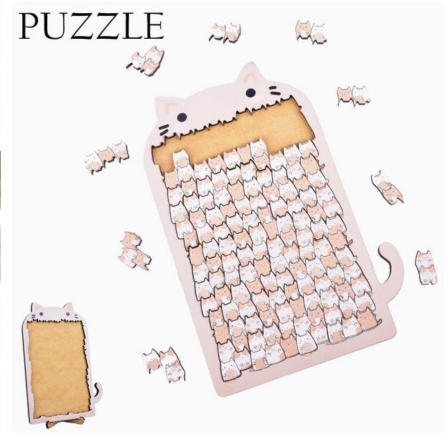 🐾Cat Shaped Wooden Jigsaw Puzzle