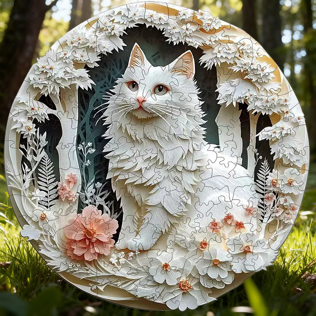 3D Cat Wooden Jigsaw Puzzle