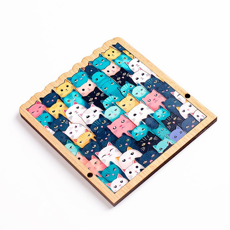 🐾Cat Shaped Wooden Jigsaw Puzzle
