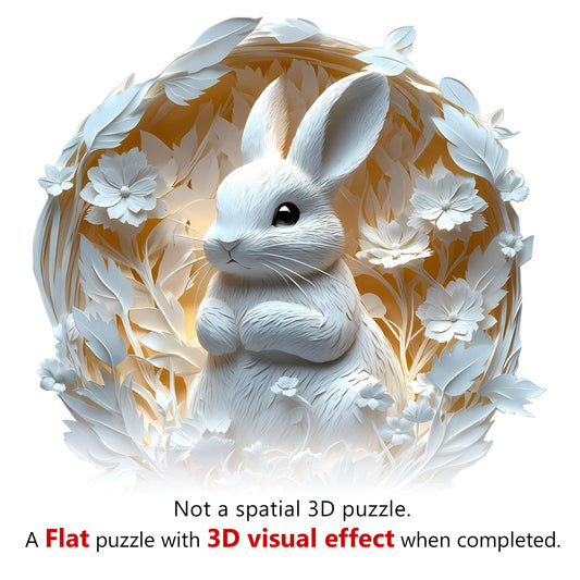 🐇3D Bunny Wooden Jigsaw Puzzle