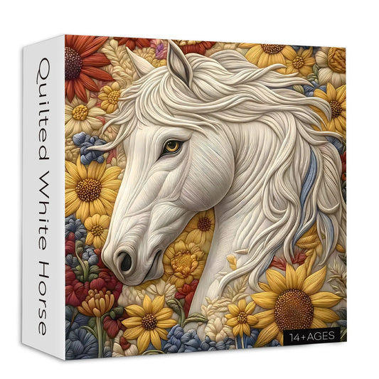 White Horse Wooden Jigsaw Puzzle 1000 Pcs