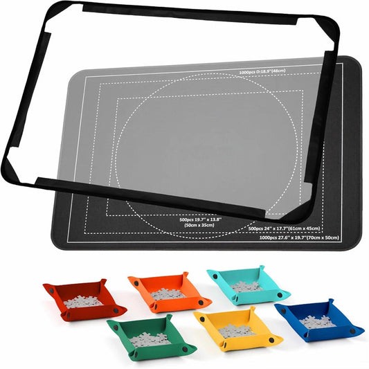Portable Jigsaw Puzzle Board with Dustproof Cover