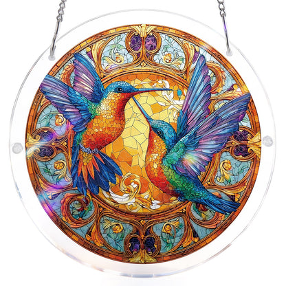 Twin Wings of Radiance Light Puzzle Suncatcher
