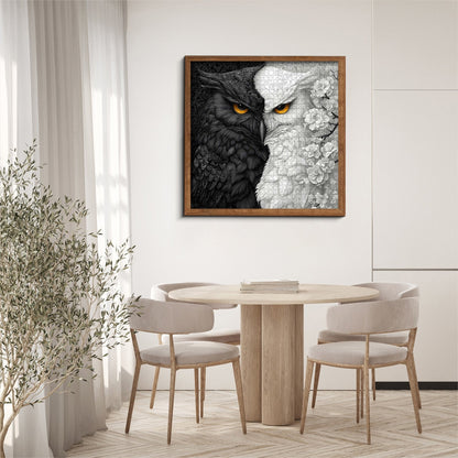 Black and White Owl Wooden Jigsaw Puzzle 1000 Pieces