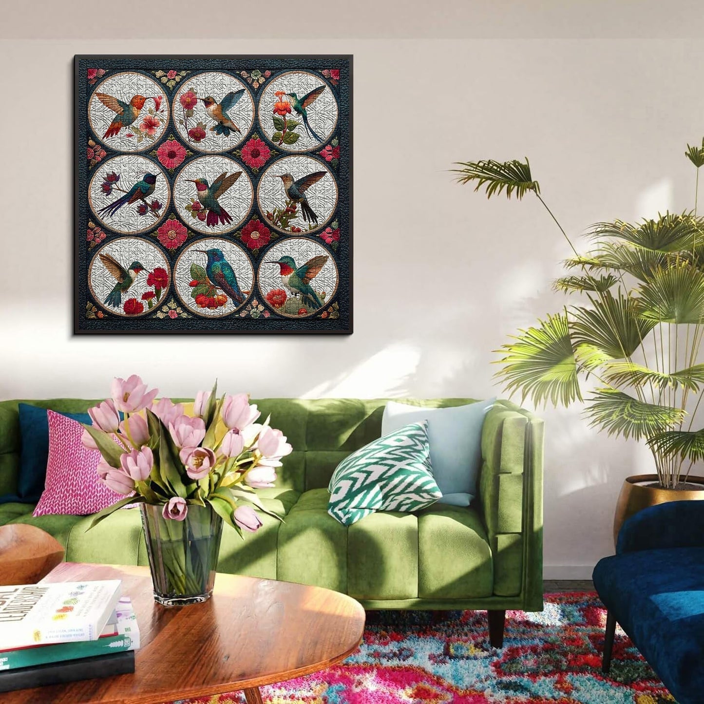 Hummingbirds Among Flowers Wooden Jigsaw Puzzles 1000 Pieces