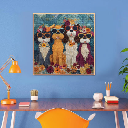 Happy Dogs Wooden Jigsaw Puzzle 1000 Pieces