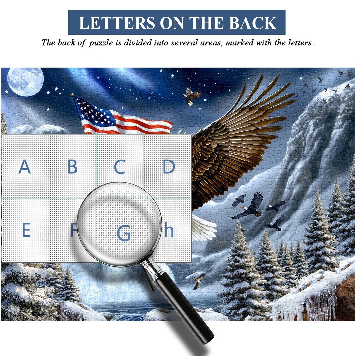 Wings of Freedom Eagle Wooden Jigsaw Puzzle 1000 Piece