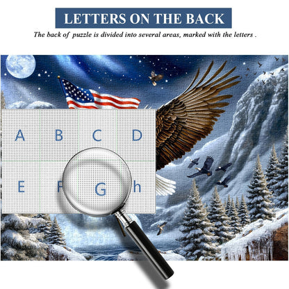Wings of Freedom Eagle Wooden Jigsaw Puzzle 1000 Piece