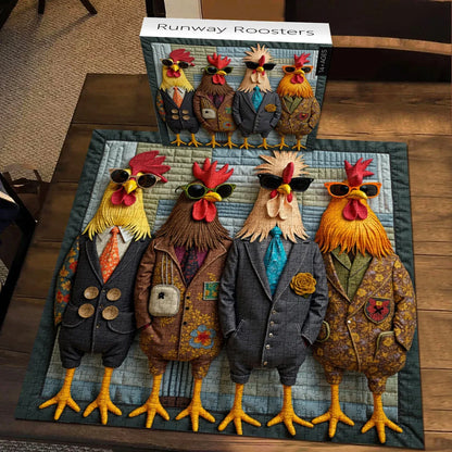 puzzloom™ Runway Roosters Wooden Jigsaw Puzzle 1000 Pieces