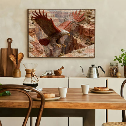 Majestic Carved Eagle Wooden Jigsaw Puzzle 1000 Pieces