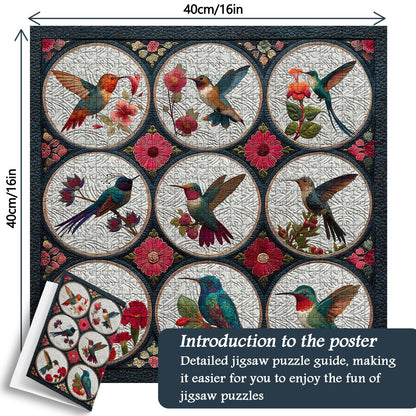 Hummingbirds Among Flowers Wooden Jigsaw Puzzles 1000 Pieces
