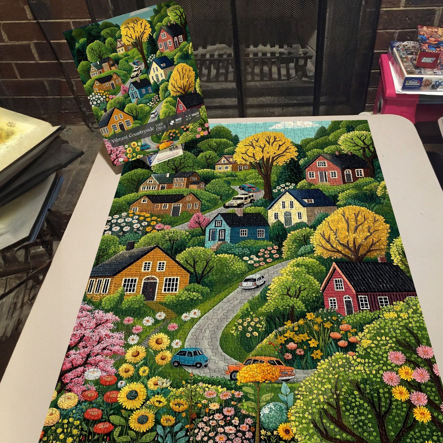 Vibrant Countryside | 1000-Piece Wooden Jigsaw Puzzle