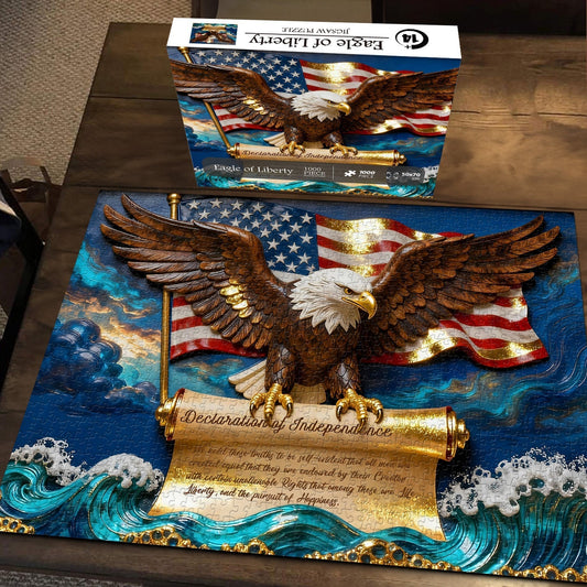 Eagle of Liberty Wooden Jigsaw Puzzle 1000 Pieces