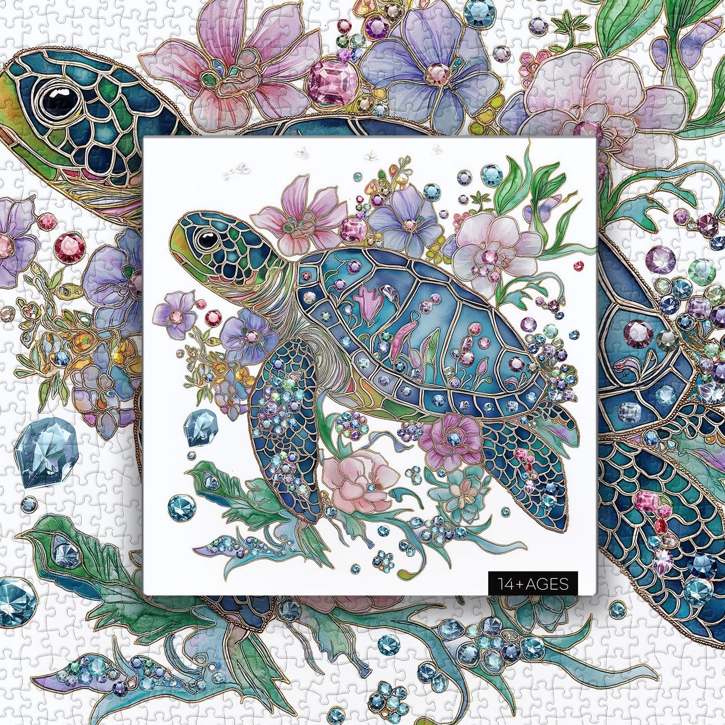 Shining Turtle Wooden Jigsaw Puzzle 1000 Pieces