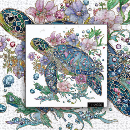 Shining Turtle Wooden Jigsaw Puzzle 1000 Pieces