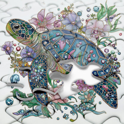 Shining Turtle Wooden Jigsaw Puzzle 1000 Pieces