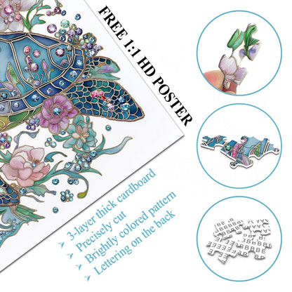 Shining Turtle Wooden Jigsaw Puzzle 1000 Pieces