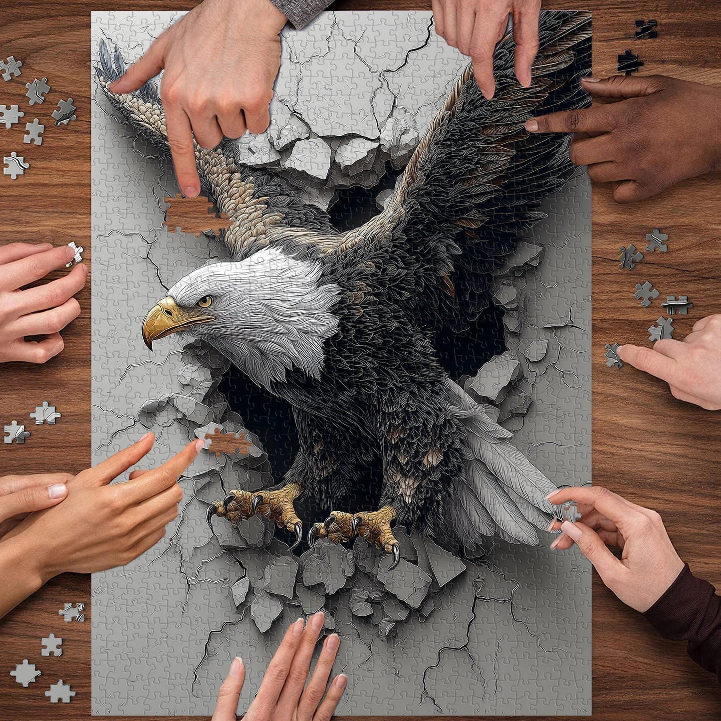 Breaking Free Eagle Wooden Jigsaw Puzzle 1000 Pieces
