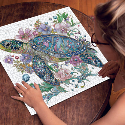 Shining Turtle Wooden Jigsaw Puzzle 1000 Pieces