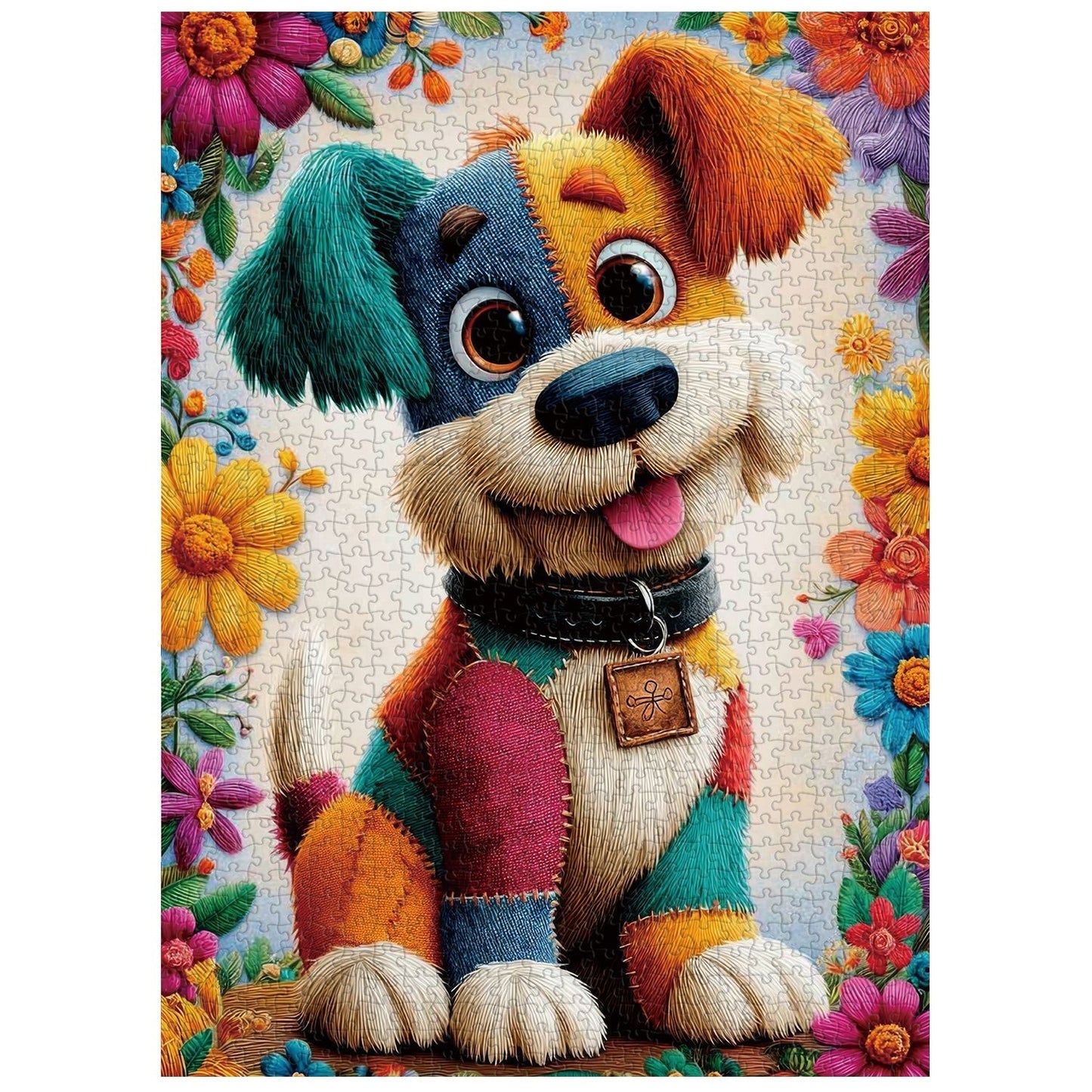 Patchwork Pup | 1000-Piece Wooden Jigsaw Puzzle