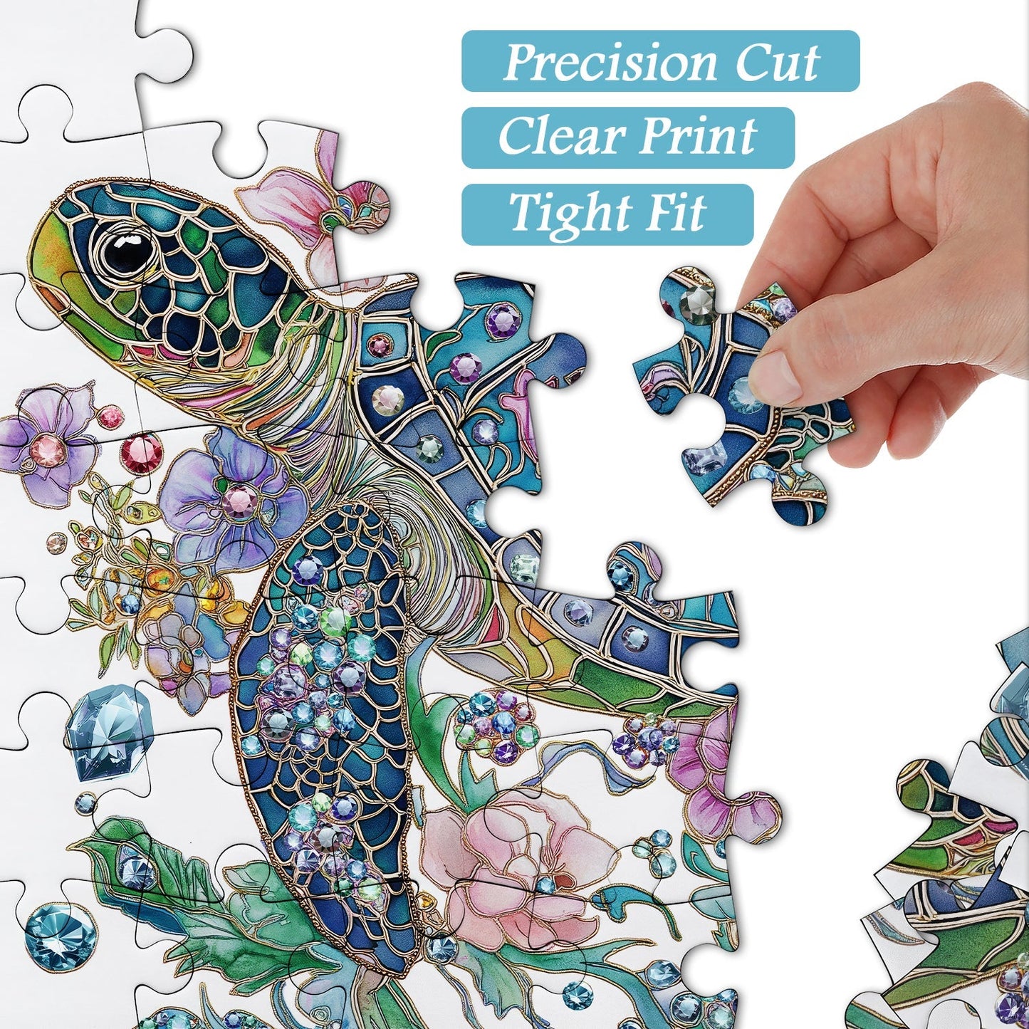 Shining Turtle Wooden Jigsaw Puzzle 1000 Pieces