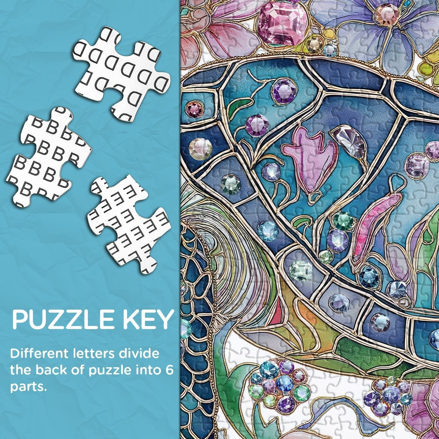 Shining Turtle Wooden Jigsaw Puzzle 1000 Pieces