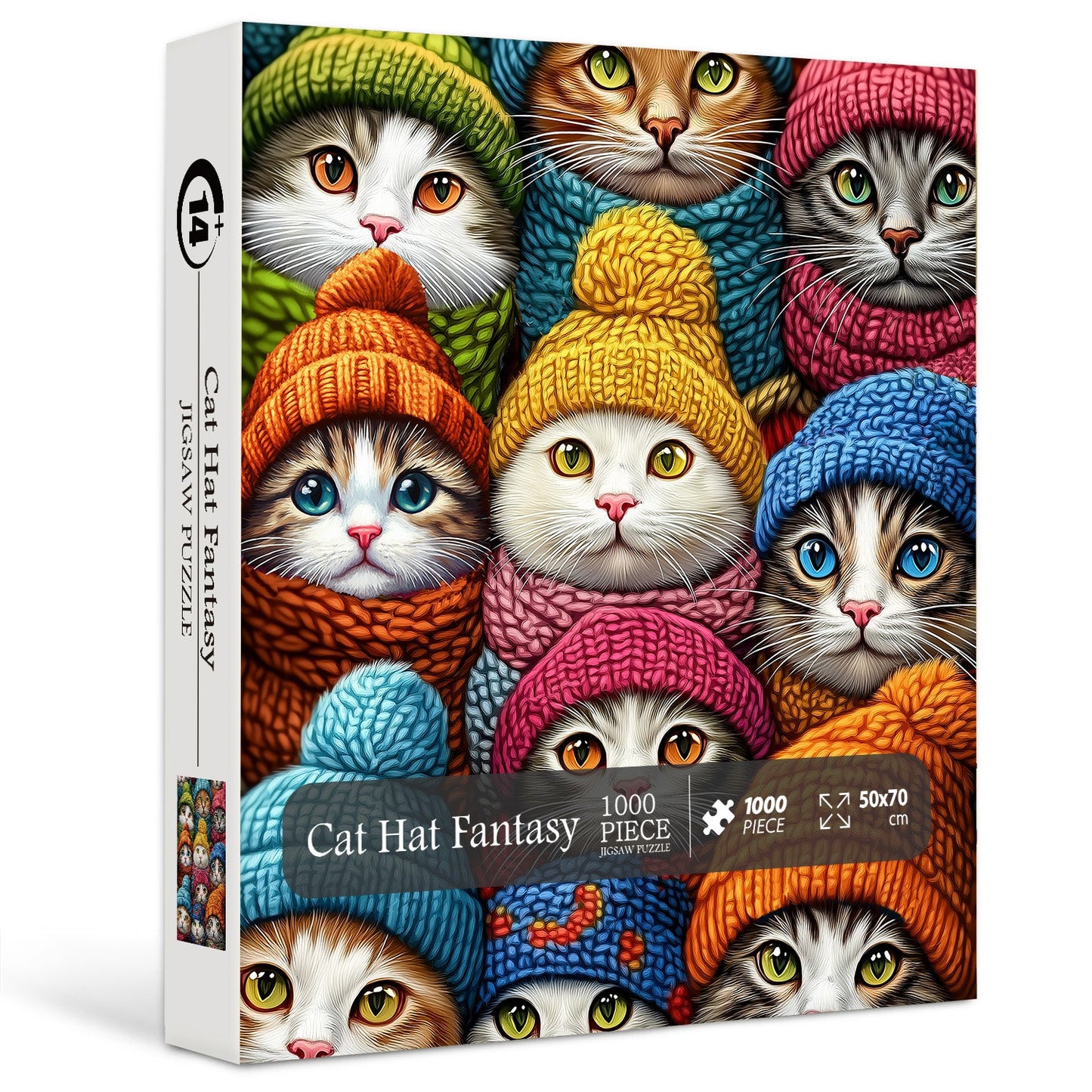 Cat Hat Fantasy Wooden Jigsaw Puzzle 1000 Pieces