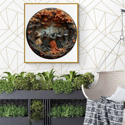 Autumn Witch Wooden Jigsaw Puzzle